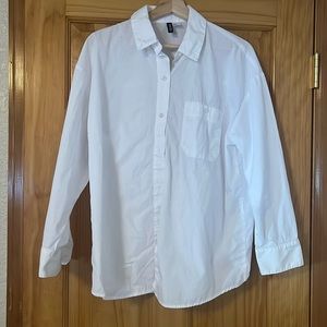 Loose white button-up
